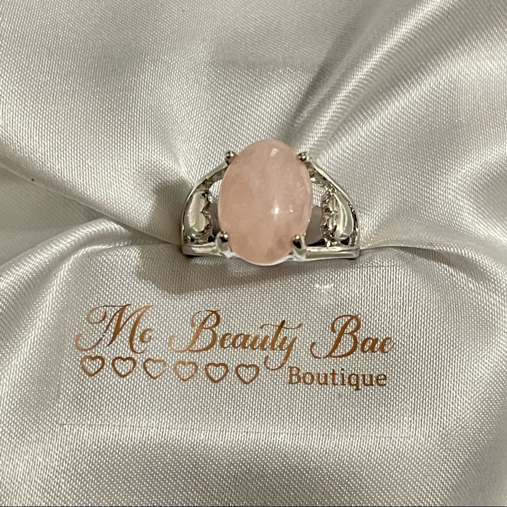 Rose Quartz Heart Ring - Picture 3 of 5